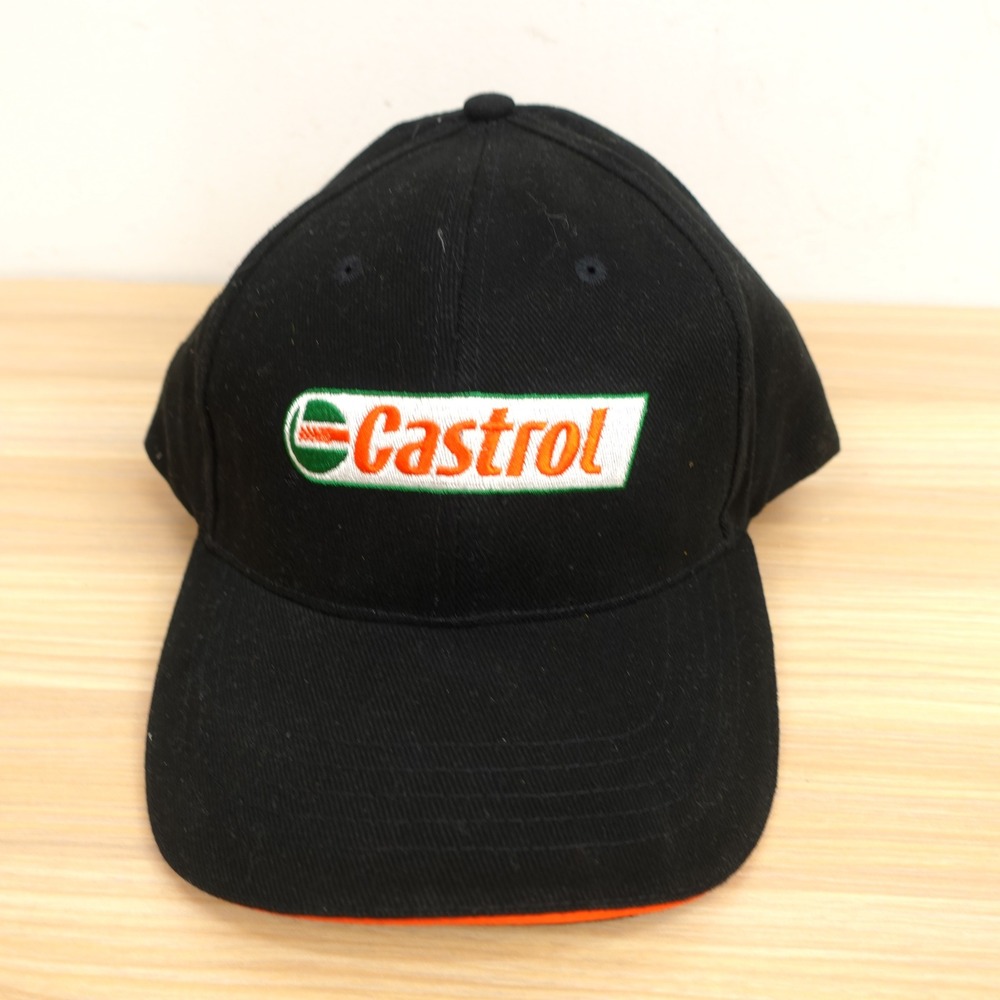 Castrol Oil Racing Strapback Hat Black Baseball Cap Retro Y2K Motorsport HELM